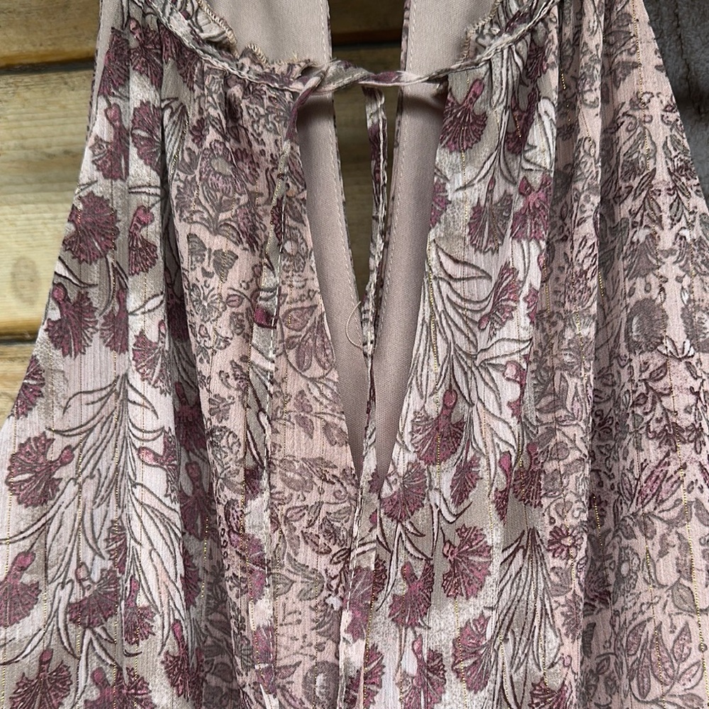 DREW Pink, Gold, and Purple Sundress Sleeveless Mini